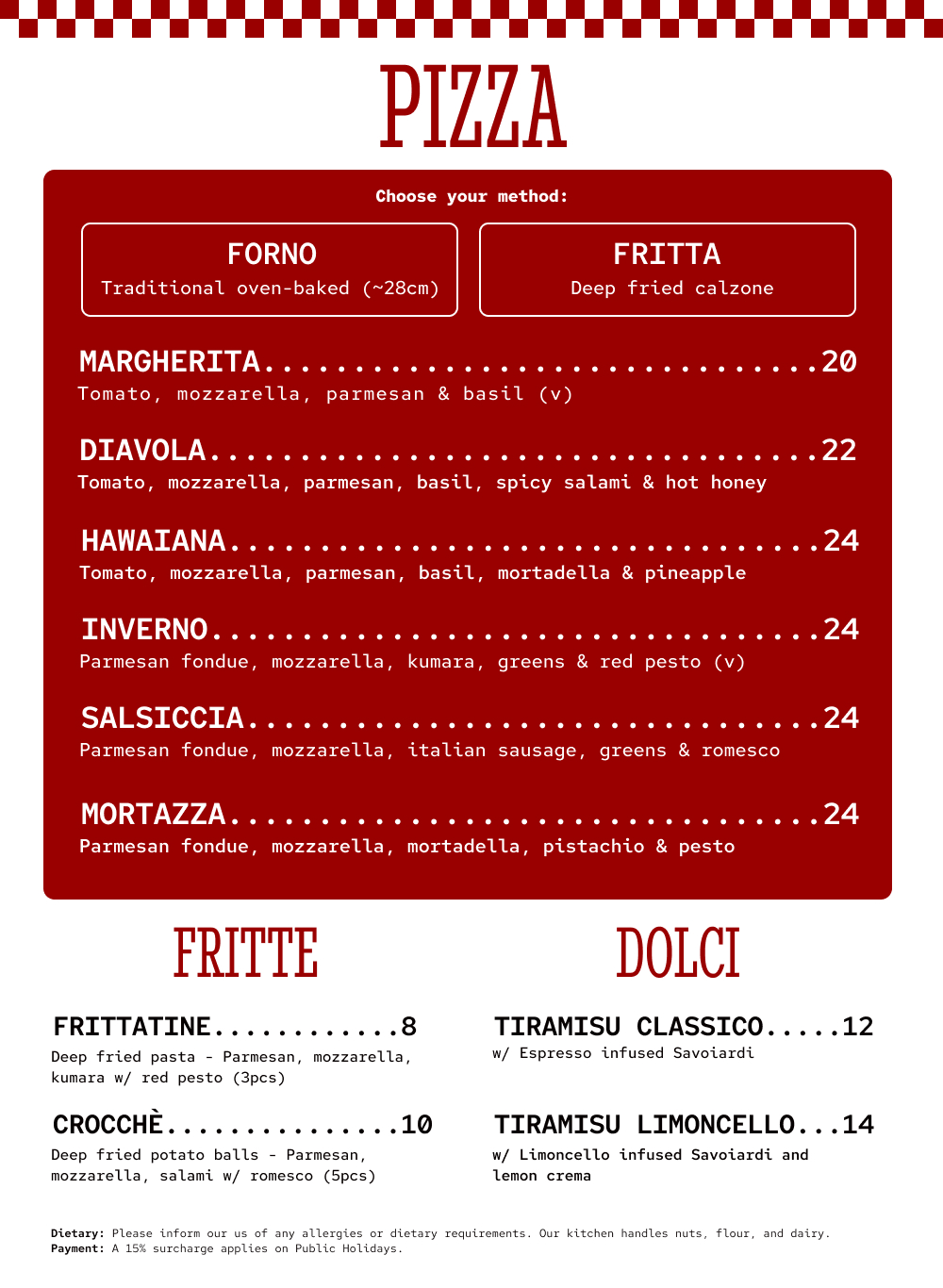 Fritta Menu